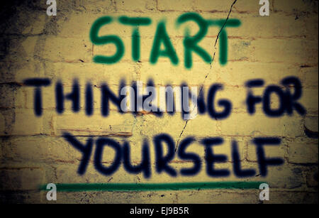 Start Thinking For Youself Concept Stock Photo