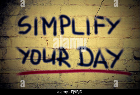 Simplify Your Day Concept Stock Photo