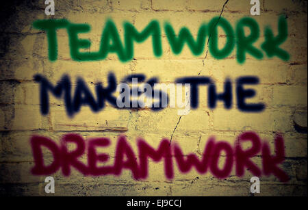 Teamwork Makes The Dreamwork Concept Stock Photo