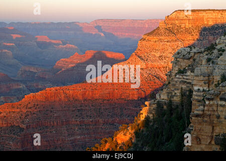 Canyon rock formations from near Yavapai Point, Grand Canyon National Park, Arizona USA Stock Photo