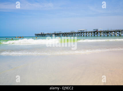 Redington Beach and pier in Pinellas County Stock Photo