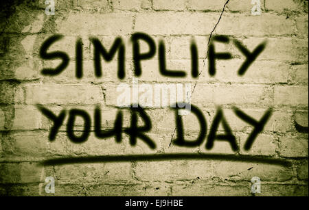 Simplify Your Day Concept Stock Photo