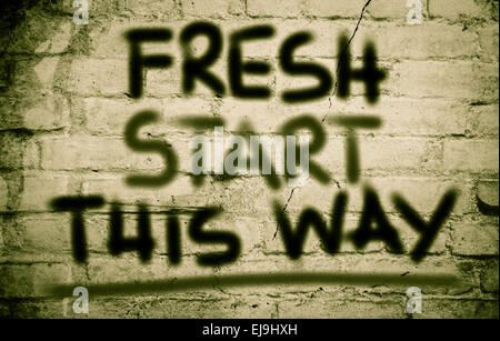 Fresh Start This Way Concept Stock Photo