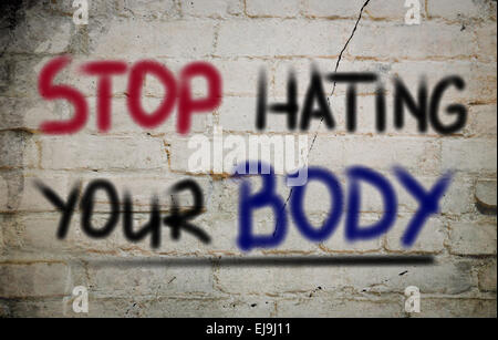Stop Hating Your Body concept Stock Photo