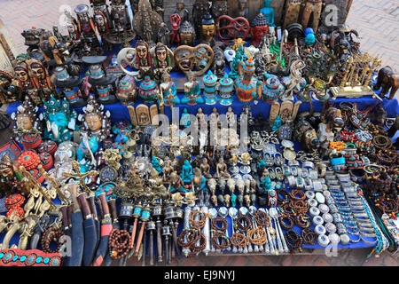 Souvenir stalls and shops, Thamel district, Kathmandu city, Nepal, Asia. Stock Photo