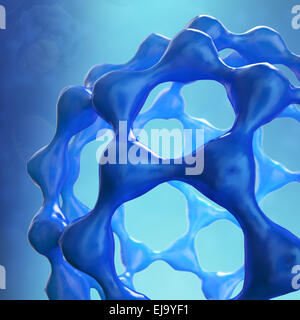 3D model abstract of a fullerene molecule Stock Photo