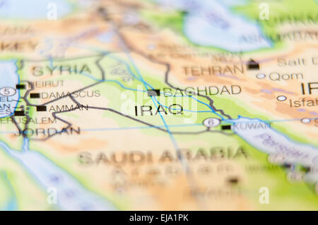 iraq country on map Stock Photo