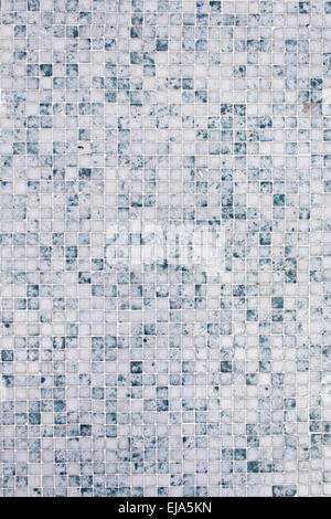 Blue tiles pool floor, decoration and color mosaic Stock Photo