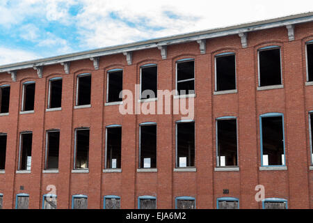 abandoned manufacturing in Biddeford, Maine, USA Stock Photo