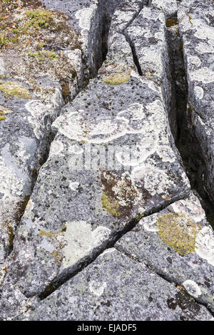 crevices, Lapland, Sweden Stock Photo