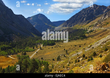 The picturesque valley in Yosemite. Stock Photo