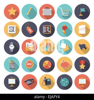 Flat design icons for business and finance Stock Photo