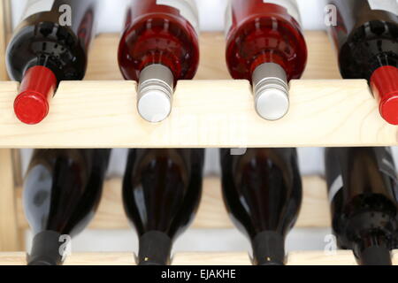 stored wine bottles Stock Photo