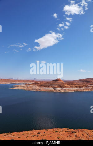 Lake Powell in the red desert Stock Photo