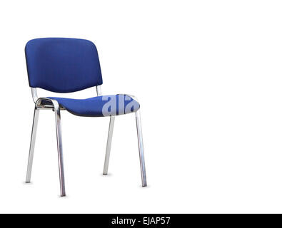 The blue office chair. Isolated Stock Photo
