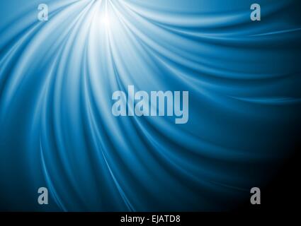 Abstract blue swirl wave background Stock Photo