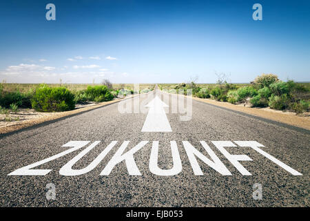 road to horizon Stock Photo