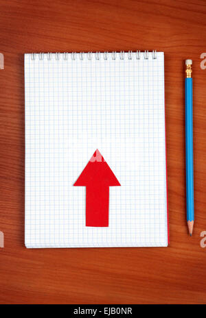 Writing Pad on the Table Stock Photo