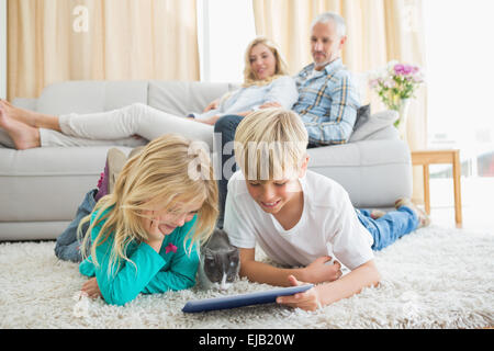 Happy family spending time together Stock Photo