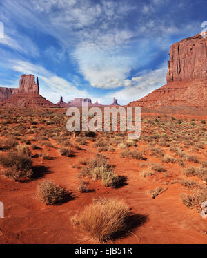 The famous cliffs Mittens in Monument Valley Stock Photo