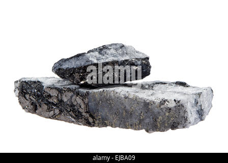 coal pyrite isolated on white Stock Photo