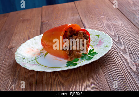 Stuffed paprika Stock Photo