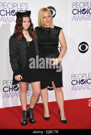 Actress Patricia Arquette (R) and daughter Harlow Olivia Calliope Jane