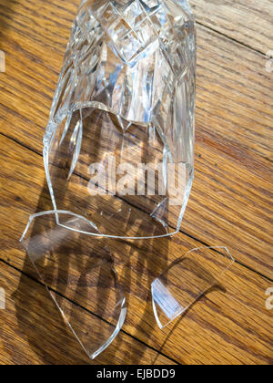 Broken Crystal Waterford Glass Stock Photo