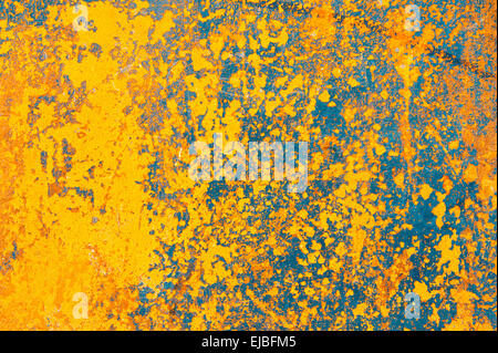 grunge yellow wall Stock Photo
