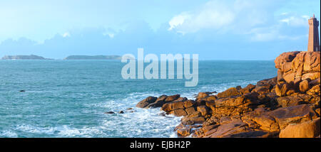 Ploumanach lighthouse Stock Photo