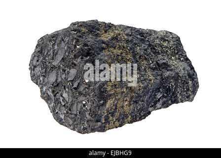 coal pyrite isolated on white Stock Photo