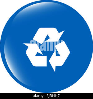 Icon Series - Recycle Sign isolated on white background Stock Photo