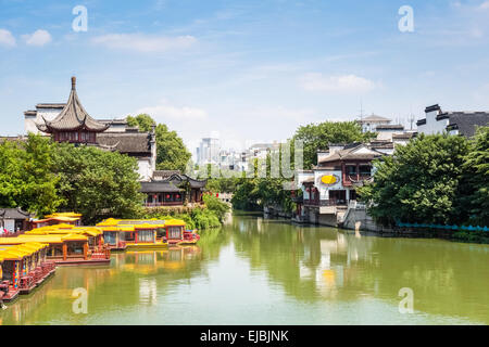 nanjing scenery of confucius temple Stock Photo