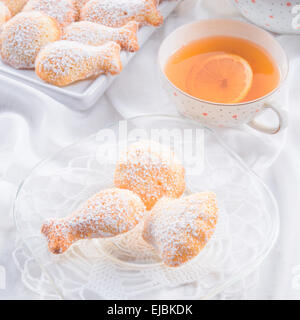 fresh baked madeleines cookies Stock Photo