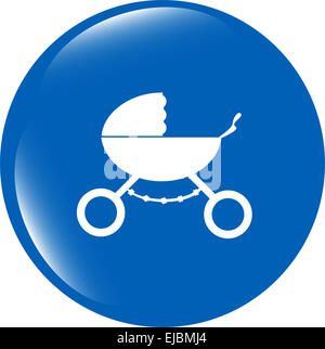 stroller icon in mode isolated on white background Stock Photo