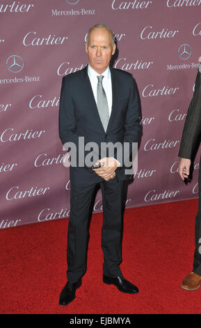 PALM SPRINGS, CA - JANUARY 6, 2015: Michael Keaton at the 2015 Palm Springs Film Festival Awards Gala at the Palm Springs Convention Centre. Stock Photo