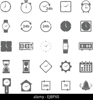 Time icons on white background, stock vector Stock Vector