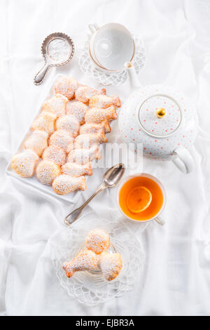 fresh baked madeleines cookies Stock Photo