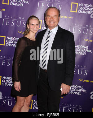 New York, New York, USA. 23rd Mar, 2015. Actor KELSEY GRAMMER and his wife KAYTE WALSH attend the world premiere of 'Killing Jesus' held at Alice Tully Hall at Lincoln Center. Credit:  Nancy Kaszerman/ZUMAPRESS.com/Alamy Live News Stock Photo
