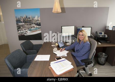 Los Angeles, California, USA. 11th Mar, 2015. Carla Christofferson at the Century City office of Aecom Technology Corp. © Ringo Chiu/ZUMA Wire/Alamy Live News Stock Photo