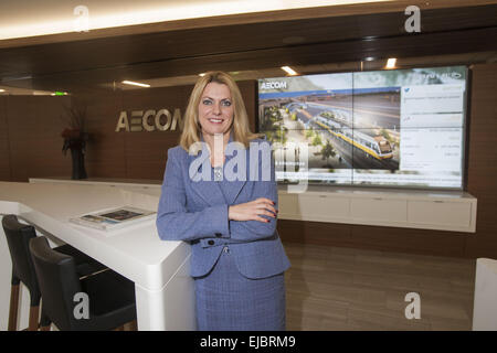 Los Angeles, California, USA. 11th Mar, 2015. Carla Christofferson at the Century City office of Aecom Technology Corp. © Ringo Chiu/ZUMA Wire/Alamy Live News Stock Photo