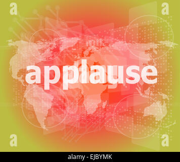 applause word poster concept. Financial support message design Stock Photo