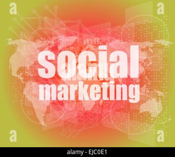 product retail cycle - digital touch screen interface Stock Photo