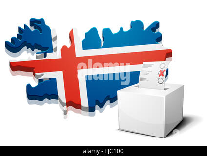 ballotbox Iceland Stock Photo