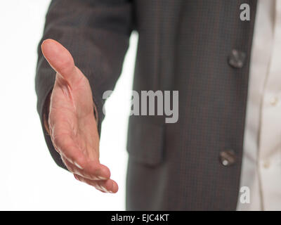 Outstretched hand to welcome Stock Photo