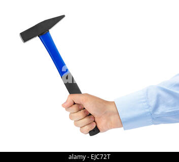 Hand with hammer Stock Photo