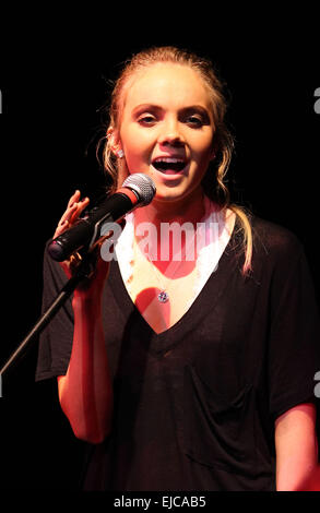 Danielle Bradbery performs at Revolver Saloon inside Santa Fe Station Hotel and Casino Featuring: Danielle Bradbery Where: Las Vegas, Nevada, United States When: 18 Sep 2014 Stock Photo