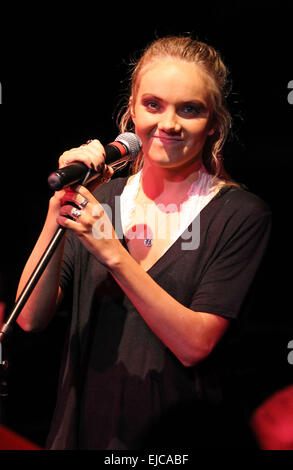 Danielle Bradbery performs at Revolver Saloon inside Santa Fe Station Hotel and Casino Featuring: Danielle Bradbery Where: Las Vegas, Nevada, United States When: 18 Sep 2014 Stock Photo