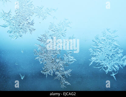 frost on window Stock Photo