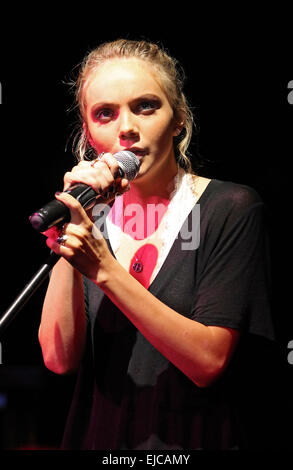 Danielle Bradbery performs at Revolver Saloon inside Santa Fe Station Hotel and Casino Featuring: Danielle Bradbery Where: Las Vegas, Nevada, United States When: 18 Sep 2014 Stock Photo